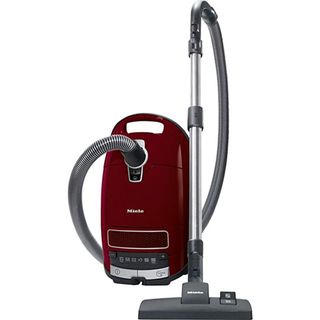 Red miele vacuum cleaner cut out