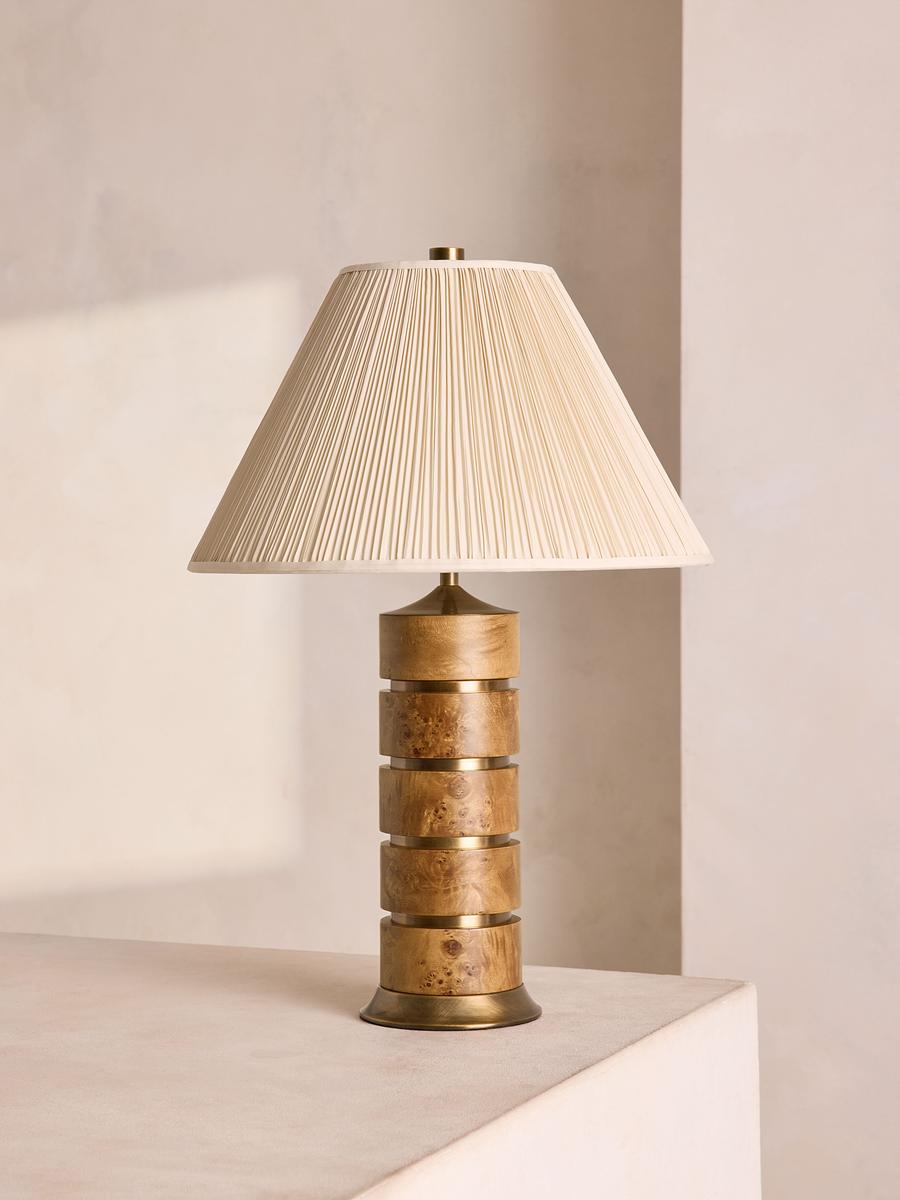 Clover Table Lamp, Mappa Burl, Uk