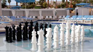 Delano Las Vegas pool chessboard