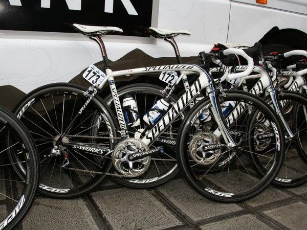 Matti Breschel (Saxo Bank) started today's race with a lot of new equipment.
