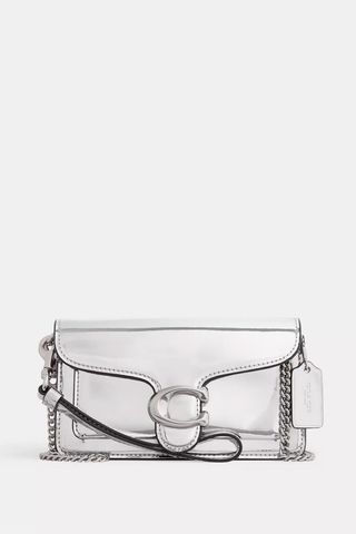 Tabby Crossbody in Silver Metallic