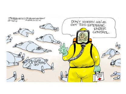 Political cartoon ISIS Ebola