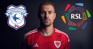 Aaron Ramsey of Wales poses during the official FIFA World Cup Qatar 2022 portrait session on November 16, 2022 in Doha, Qatar.