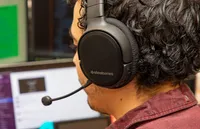 a photo of the SteelSeries Arctis 1 Wireless being worn