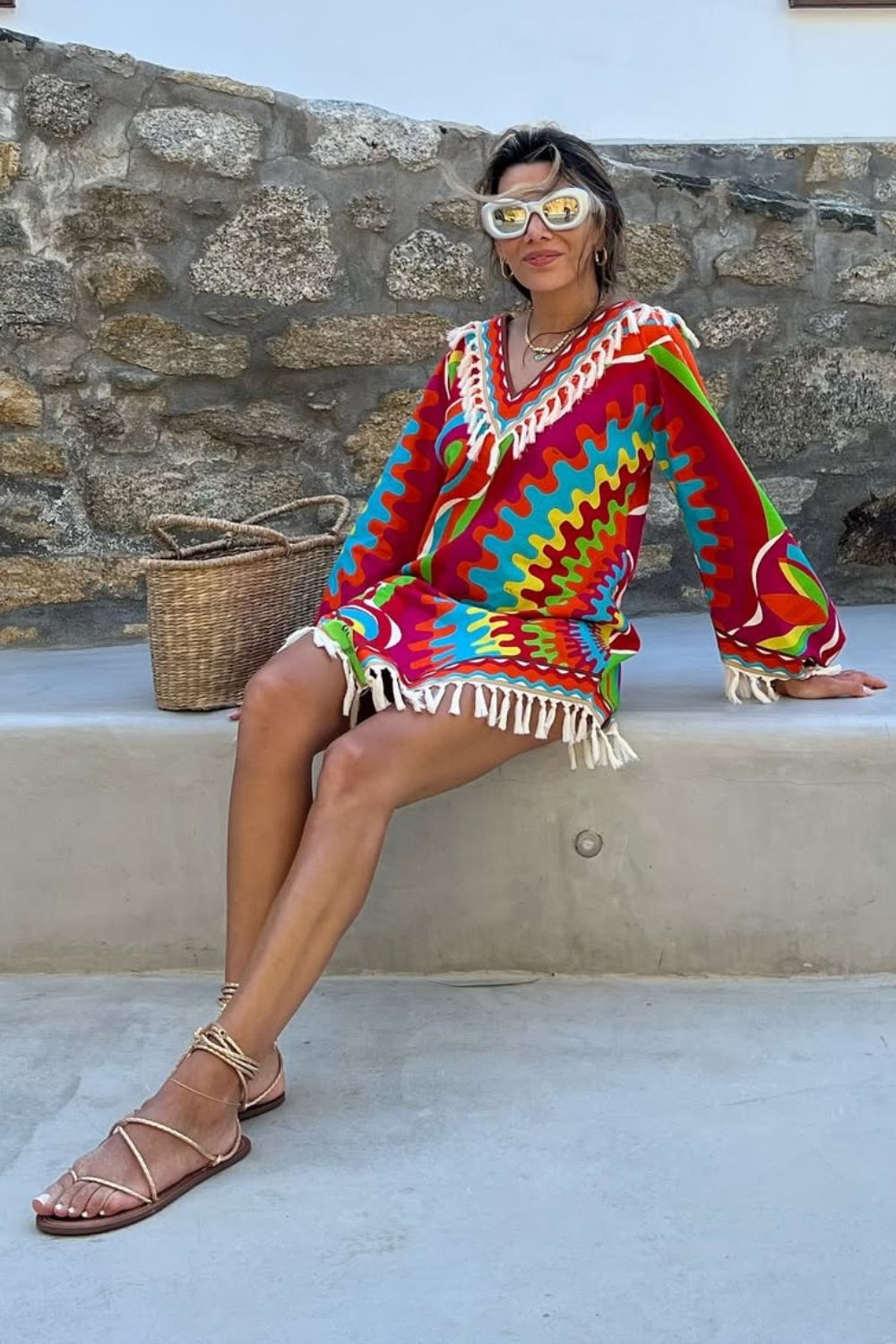 @leivankash wearing pucci print dress