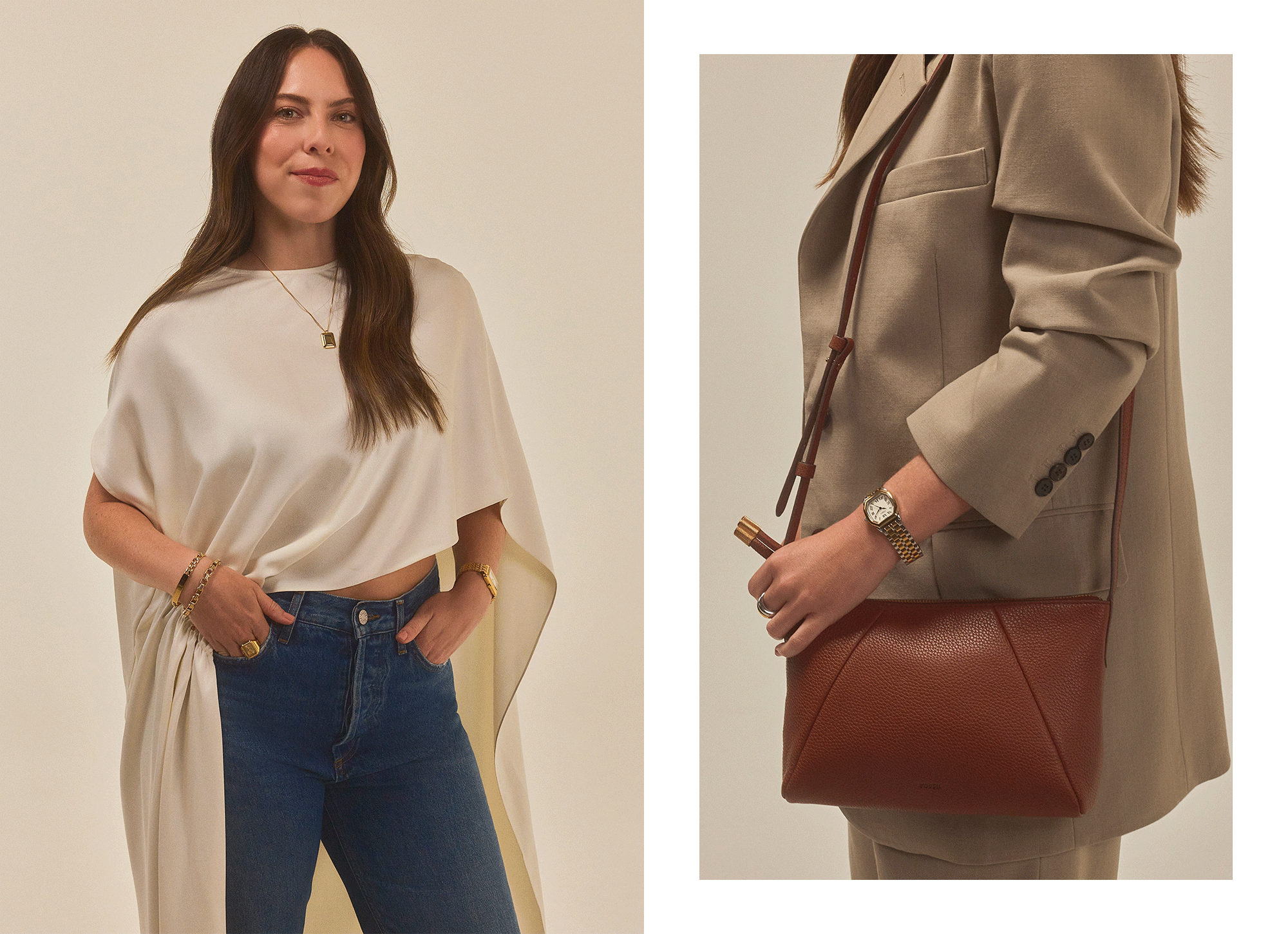 chichi offor and lauren eggertsen in fossil watches