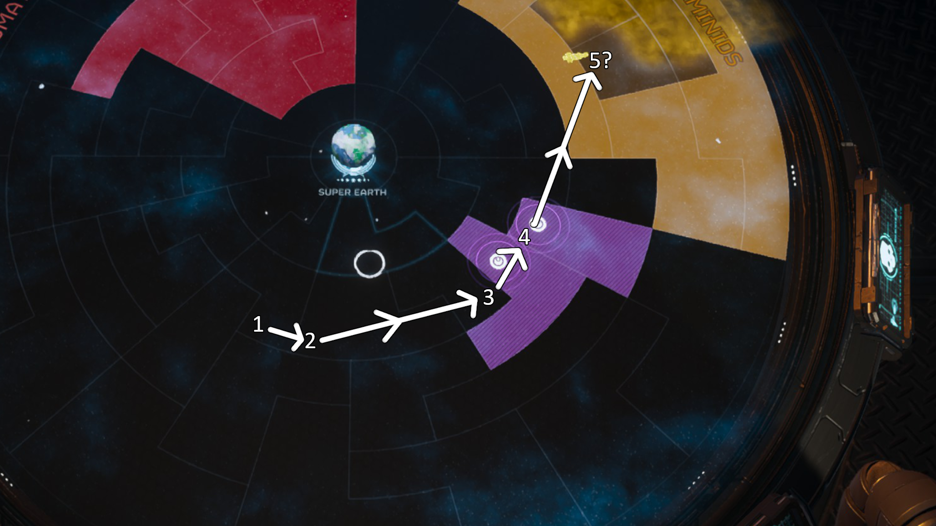 An image showing the Illuminate warpath in Helldivers 2.