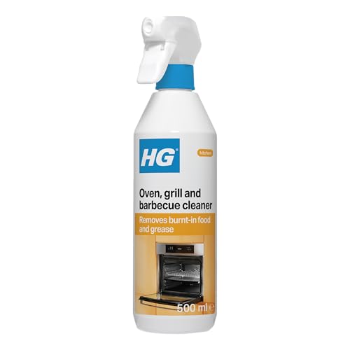 Hg Oven, Grill &amp;amp; Bbq Cleaner Spray, Removes Baked-On Food &amp;amp; Grease &amp;ndash; 500ml