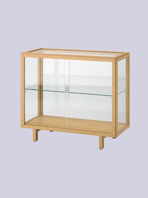 Stockholm 2025 Glass-Door Cabinet - Oak Veneer
