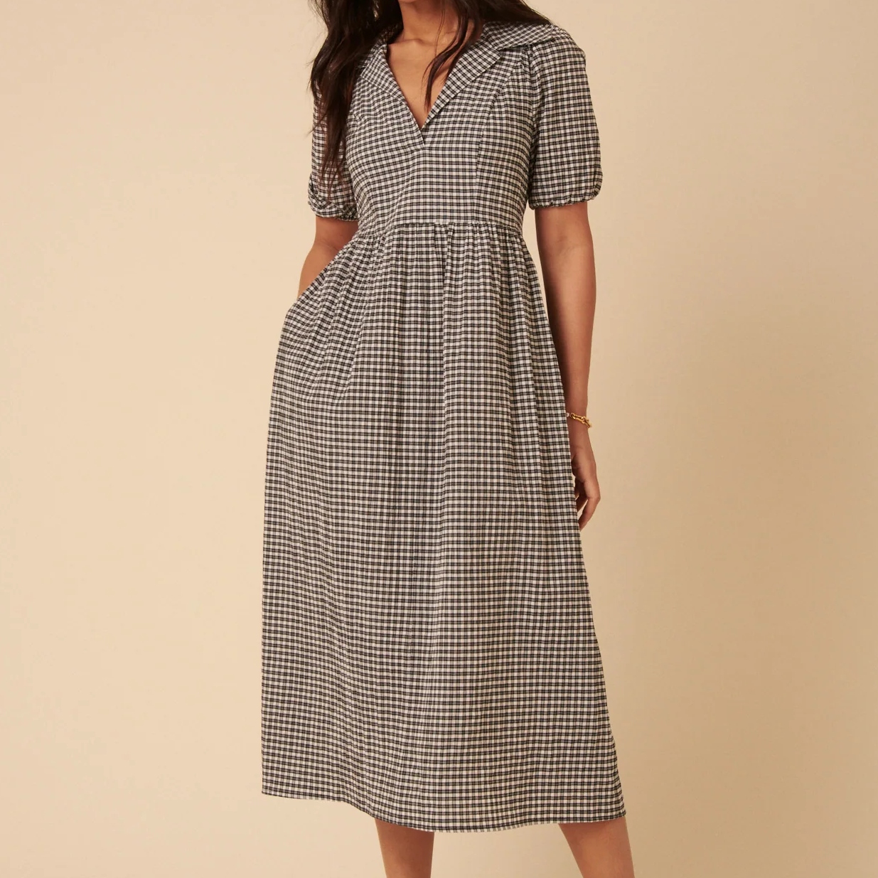 Nobody's Child Black Gingham Dress