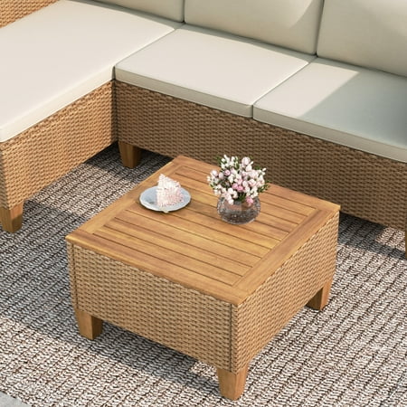 Mf Studio 3-Piece Patio Furniture Conversation Set, Weather-Resistant Wicker Outdoor Sectional Sofa Set With Table &amp;amp; Cushions, Small Balcony &amp;amp; Porch Friendly