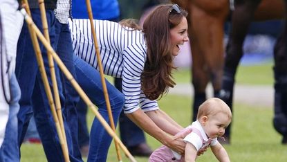 Shoe, Animal sports, Flag, Horse, Horse supplies, Playing with kids, Brown hair, Baby, Mare, Working animal, 