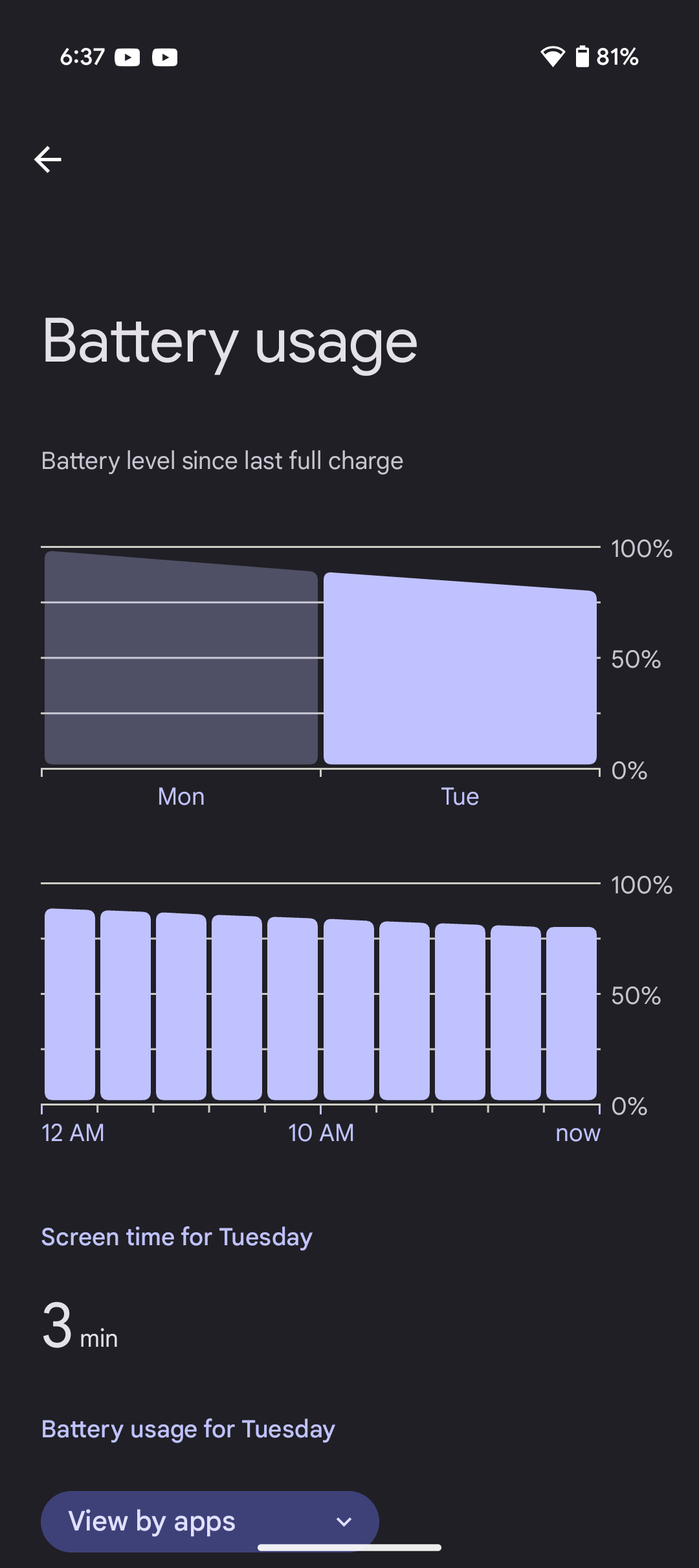 Screenshots for battery info pixel 9