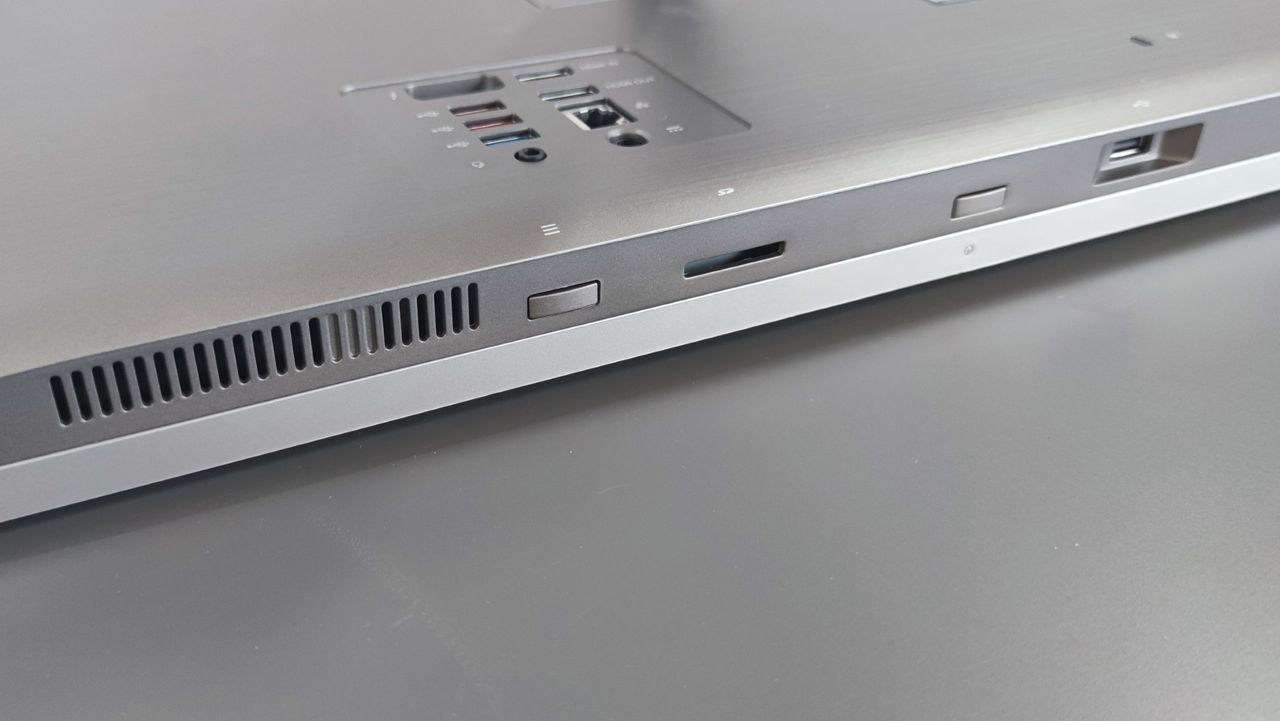 A closeup of the Acer Aspire C24's bottom ports