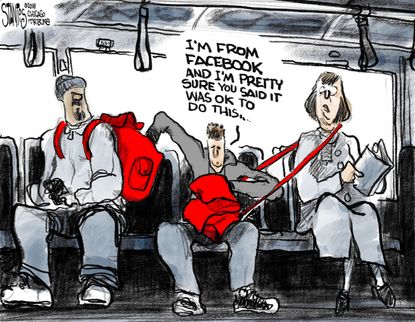 Political cartoon U.S. Facebook data thieves
