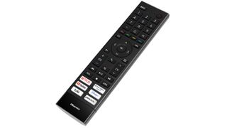 A picture of the Hisense U6G ULED TV's remote control