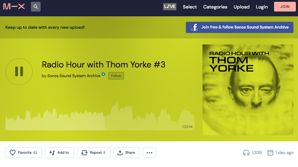 Thom York releases final mix in exclusive Sonos Radio series