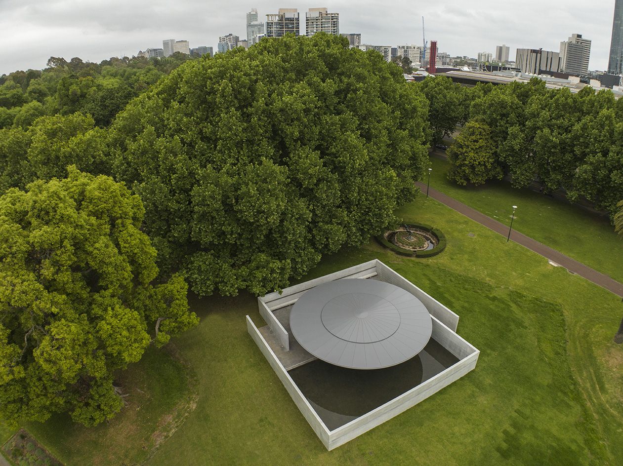 aerial MPavilion 10 by Tadao Ando