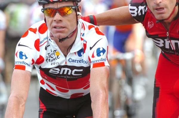 Cadel Evans (BMC) wore the king of the mountains jersey on stage 3.