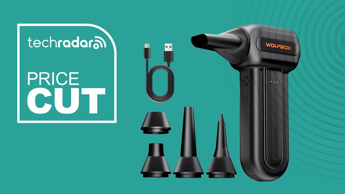 The Wolfbox MF60 electric air duster might be the best cheap office gadget you never knew you needed — if you hate buying cans of compressed air as much as me, it's essential