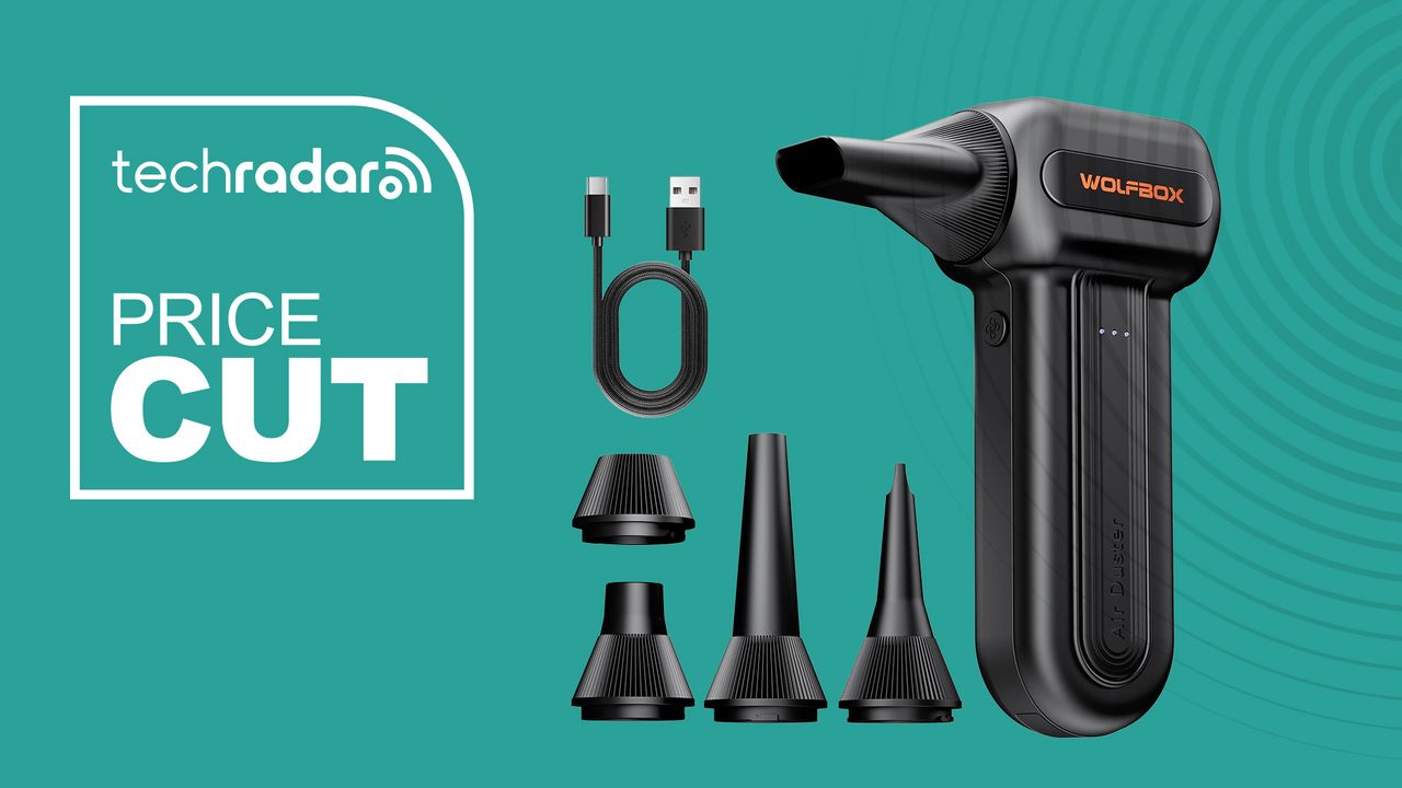 The Wolfbox MF60 electric air duster might be the best cheap office gadget you never knew you needed — if you hate buying cans of compressed air as much as me, it's essential
