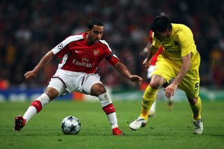 Theo Walcott in action for Arsenal against Villarreal in the Champions League in April 2009.