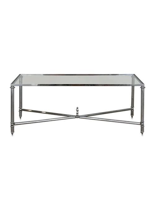 Mid-Century Chrome & Glass Coffee Table