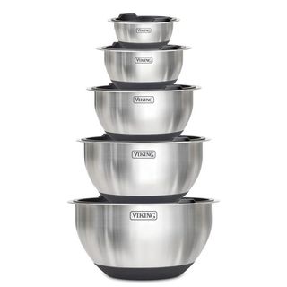 Viking Set of 10 Stainless Steel Mixing Bowls with Lid