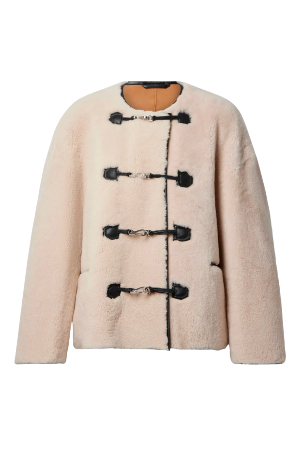 TOTEME, Leather-Trimmed Shearling Jacket