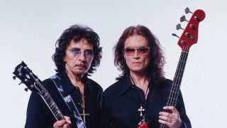 Tony Iommi and Glenn Hughes studio portrait