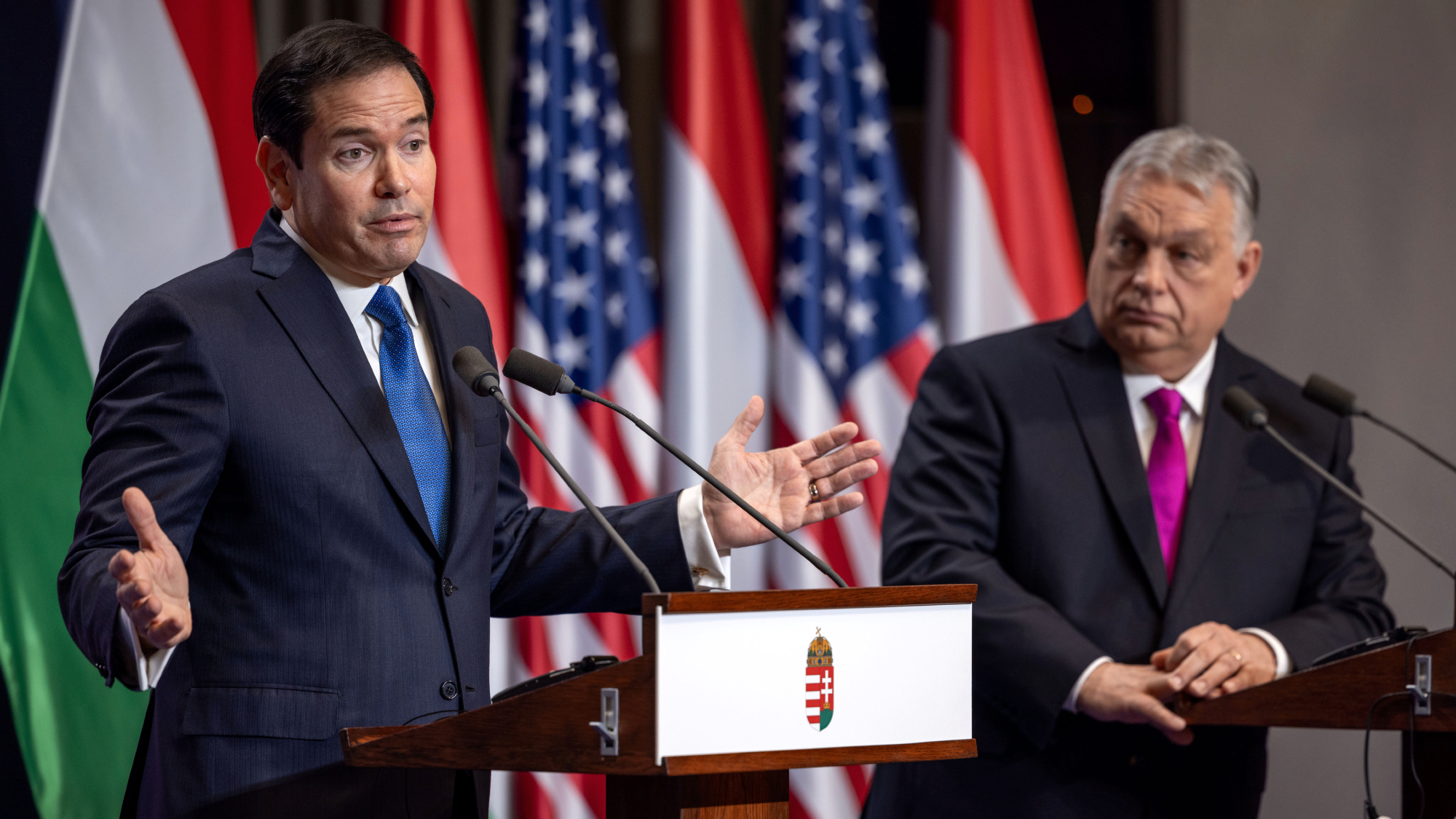Secretary of State Marco Rubio and Hungarian Prime Minister Viktor Orb&aacute;n