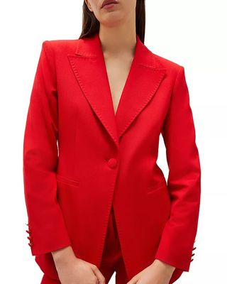 Marella Domizia Single Button Blazer in red