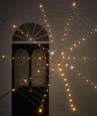 100 LED Light Up Spiders Web Halloween decoration by Lights4Fun