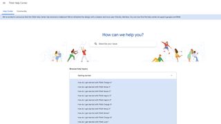 The new Fitbit Help Center on Google's support website.