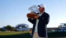 Chris Gotterup kisses the WM Phoenix Open title