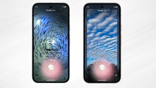 Screenshots of two phones using Google's new Lens AI search features from October 2024
