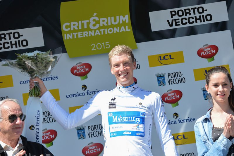 Cl&eacute;ment Saint Martin (Team Marseille 13 KTM) in the best young rider jersey