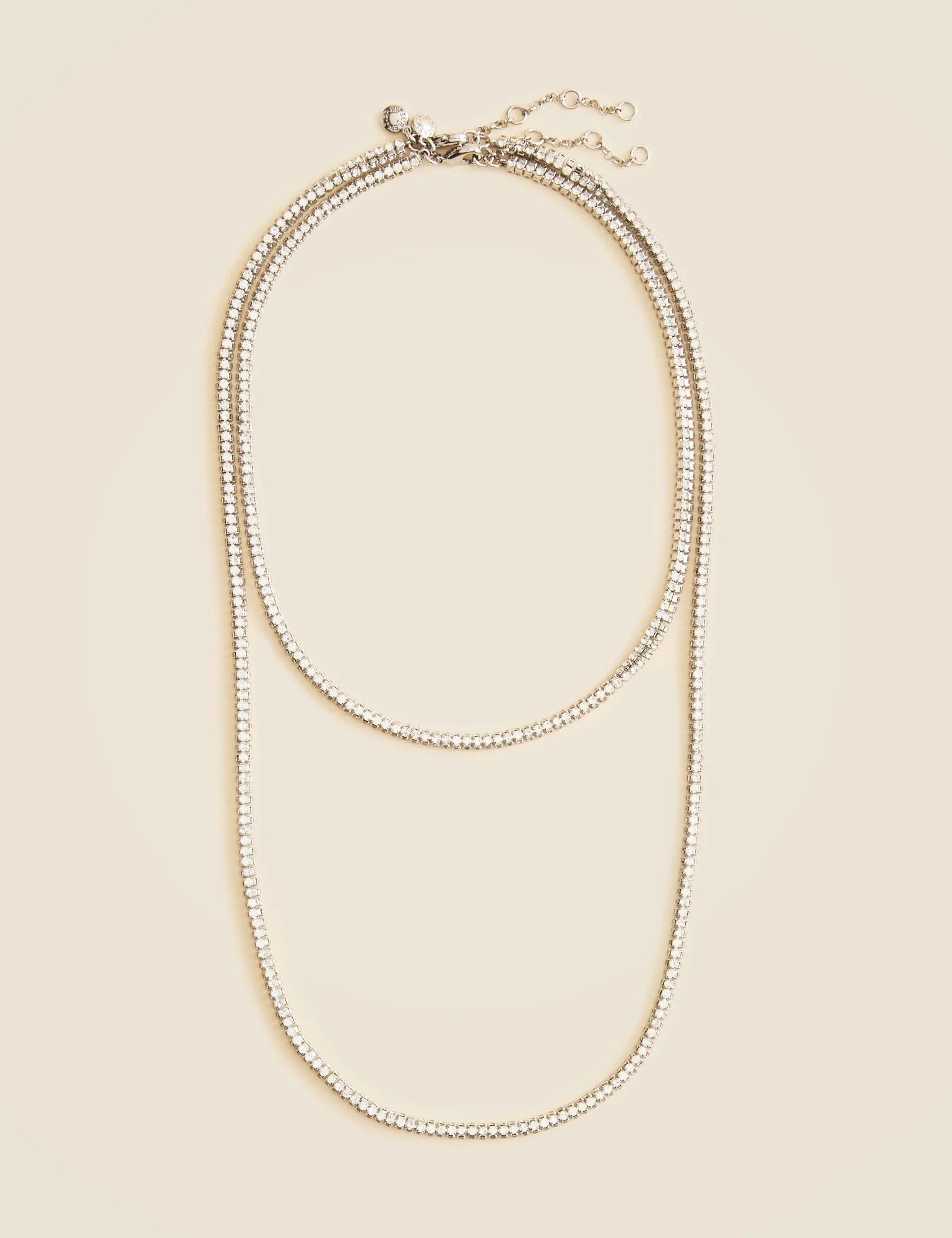 J.Crew, Cubic Zirconia Cupchain Necklaces Set-Of-Two