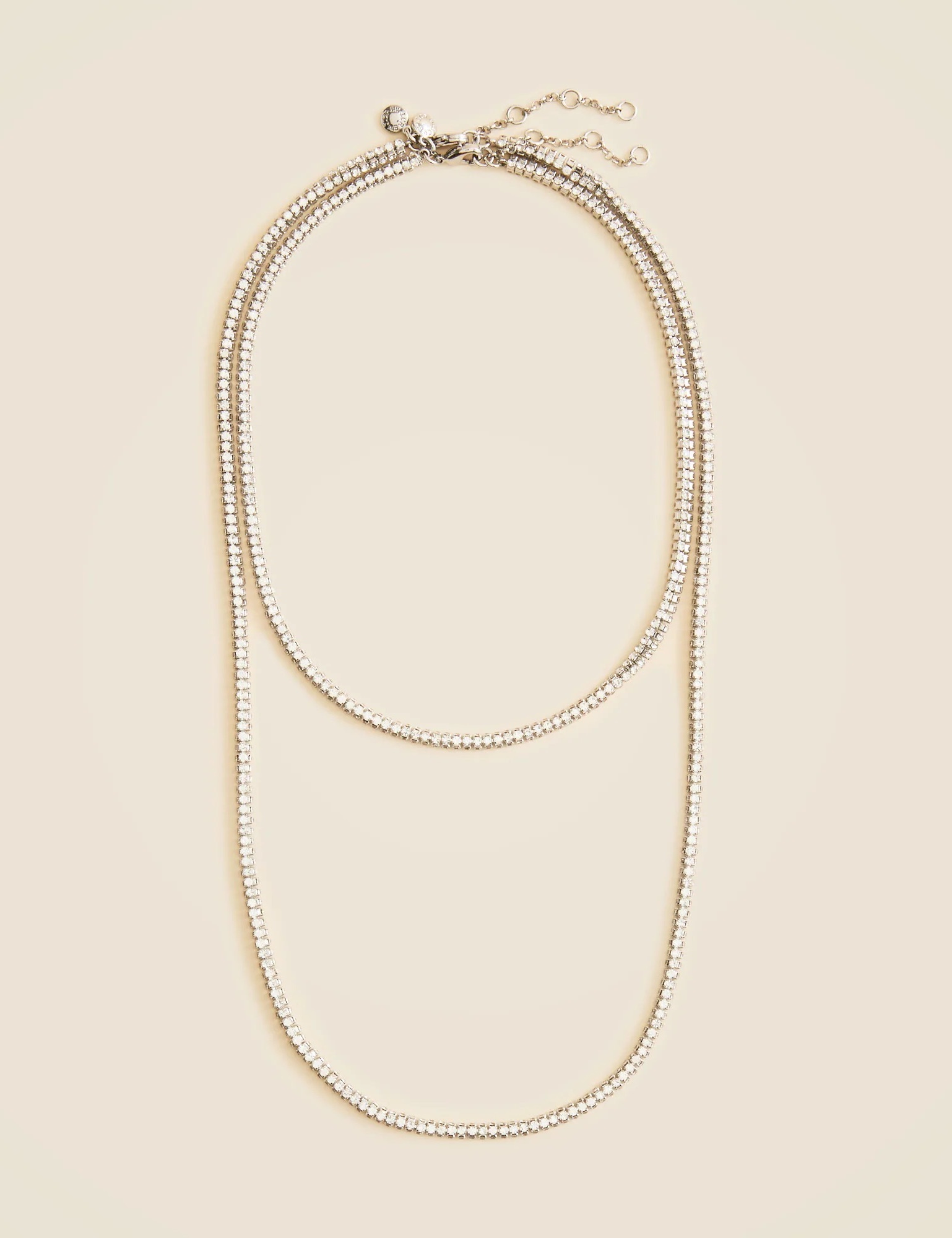 J.Crew, Cubic Zirconia Cupchain Necklaces Set-Of-Two