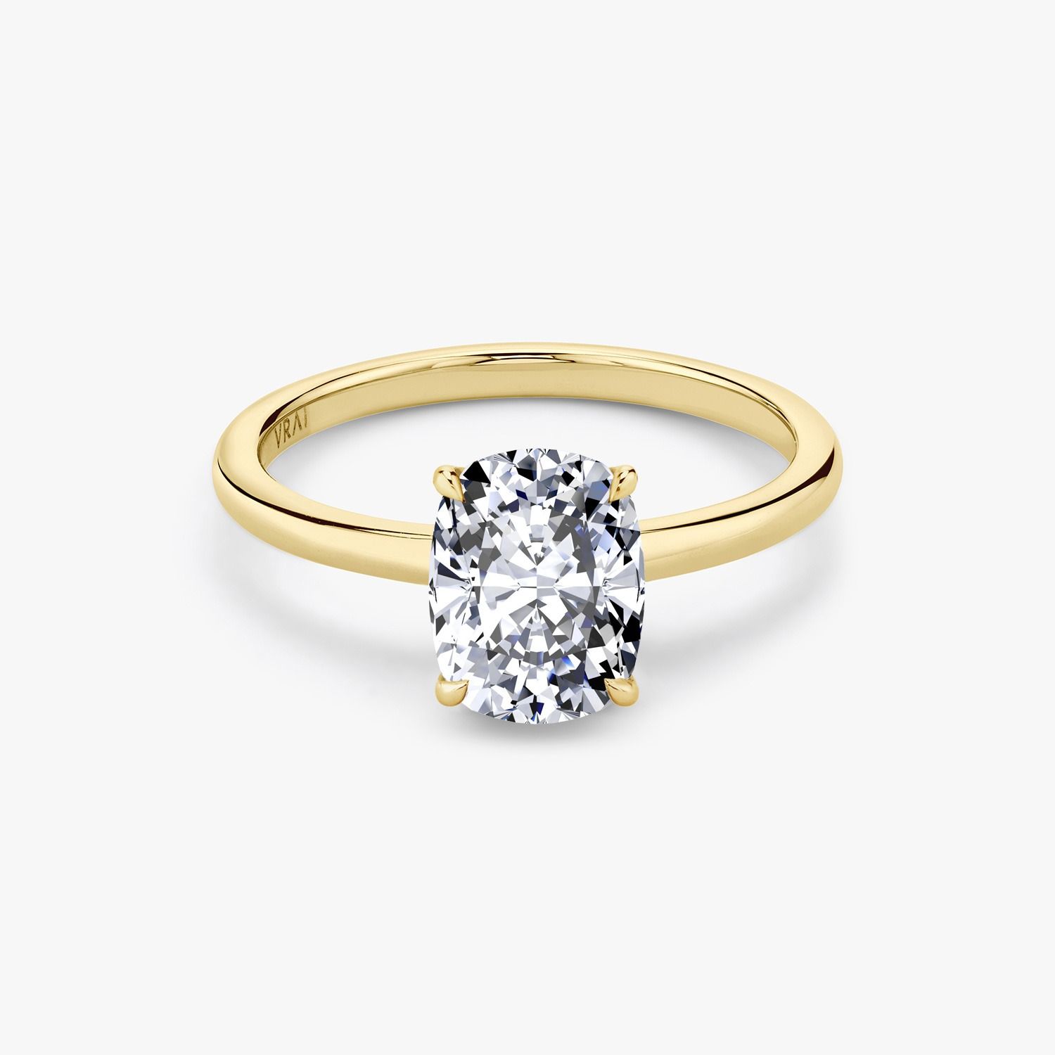 Vrai, The Signature Elongated Cushion Yellow Gold Engagement Ring