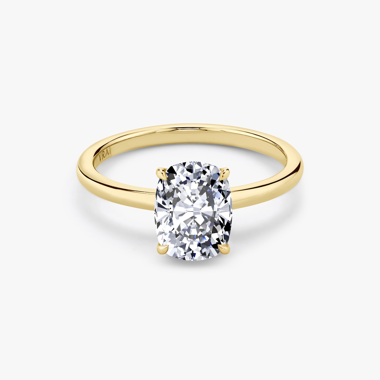 Vrai, The Signature Elongated Cushion Yellow Gold Engagement Ring