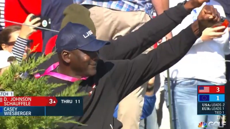 Michael Jordan Seen Supporting Team USA At The Ryder Cup Golf Monthly