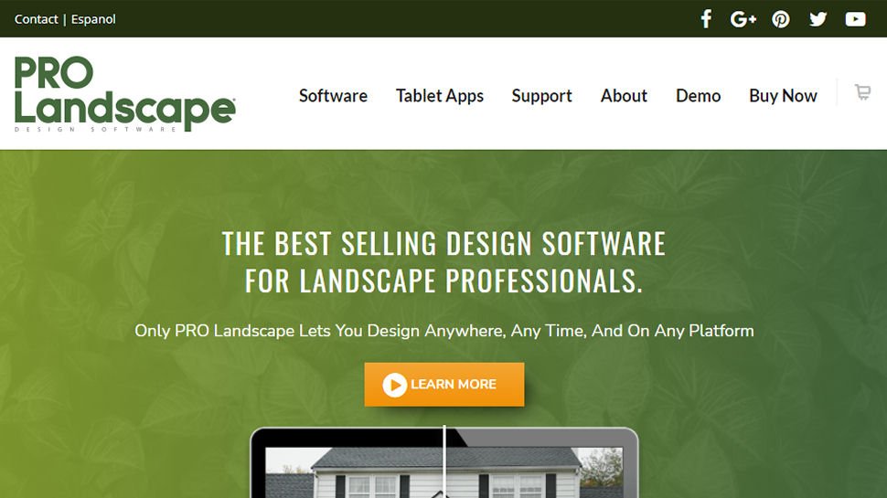 Website screenshot for PRO Landscape