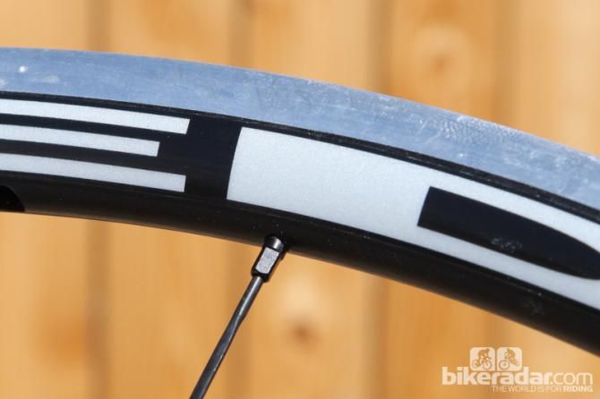 External nipples make for easy truing when needed while the machined (and generously tall) sidewalls provide pulse-free braking and simple pad setup.