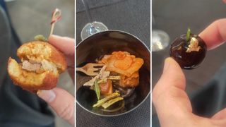 Food from Samsung's London watch party for its Samsung Unpacked July 2023 event