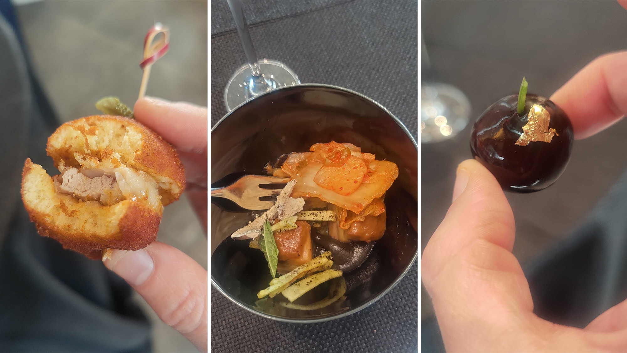 Food from Samsung's London watch party for its Samsung Unpacked July 2023 event