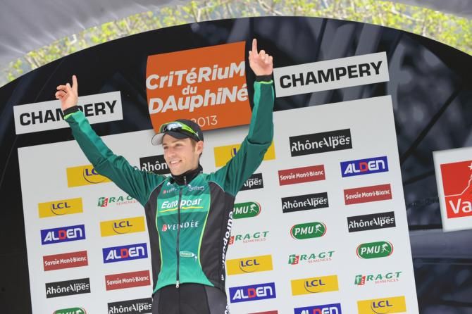 David Veilleux (Team Europcar) on the podium