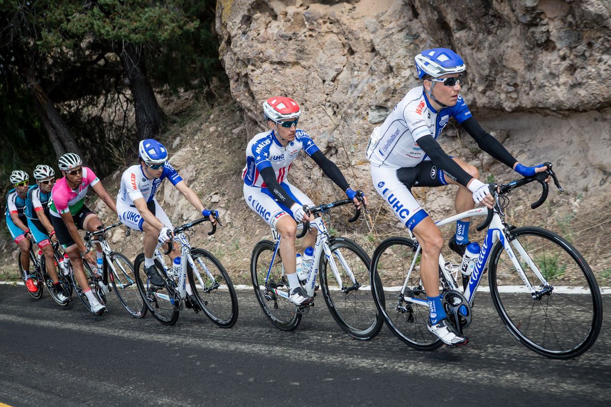 Janez Brajkovic (UnitedHealthcare) rides near the front