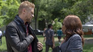 Boyd Holbrook and Regina Taylor in Justified: City Primeval