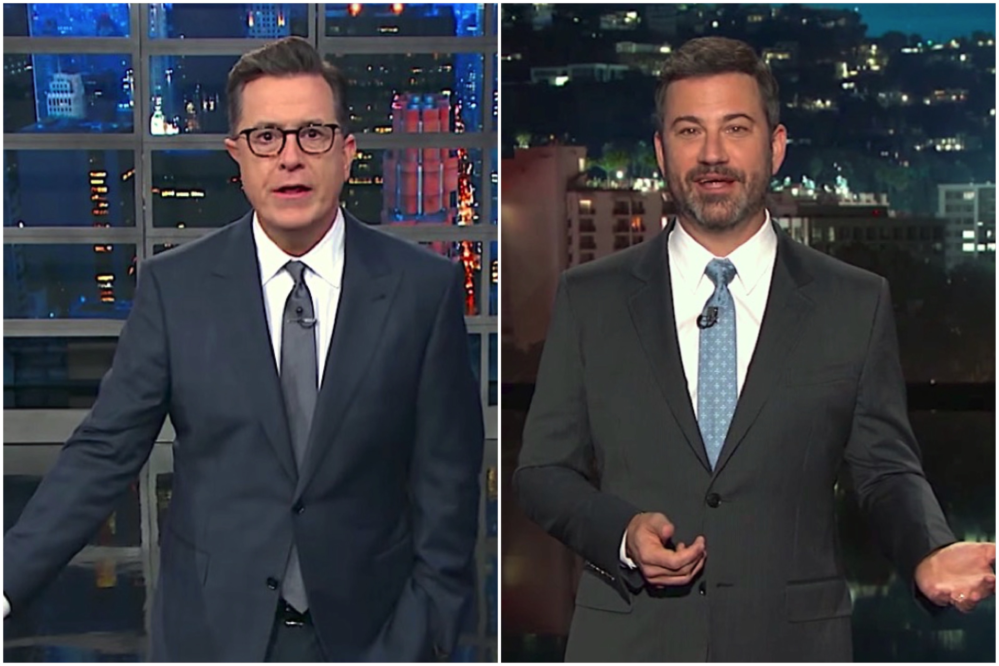 Stephen Colbert and Jimmy Kimmel poke fun at Trump&amp;#039;s IQ